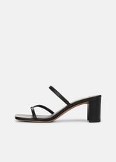 VINCE | Ona Leather Heeled Sandal in Shoes - BLACK