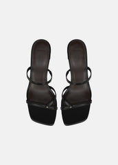VINCE | Ona Leather Heeled Sandal in Shoes - BLACK