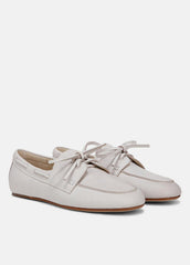 VINCE | Marin Leather Lace-Up Loafer in Shoes - WHITE/SABBIA