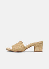 VINCE | Ariana Raffia Heeled Sandal in Shoes - TOASTED WHEAT