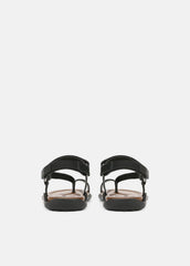 VINCE | Summer Leather & Canvas Sandal in Shoes - BLACK