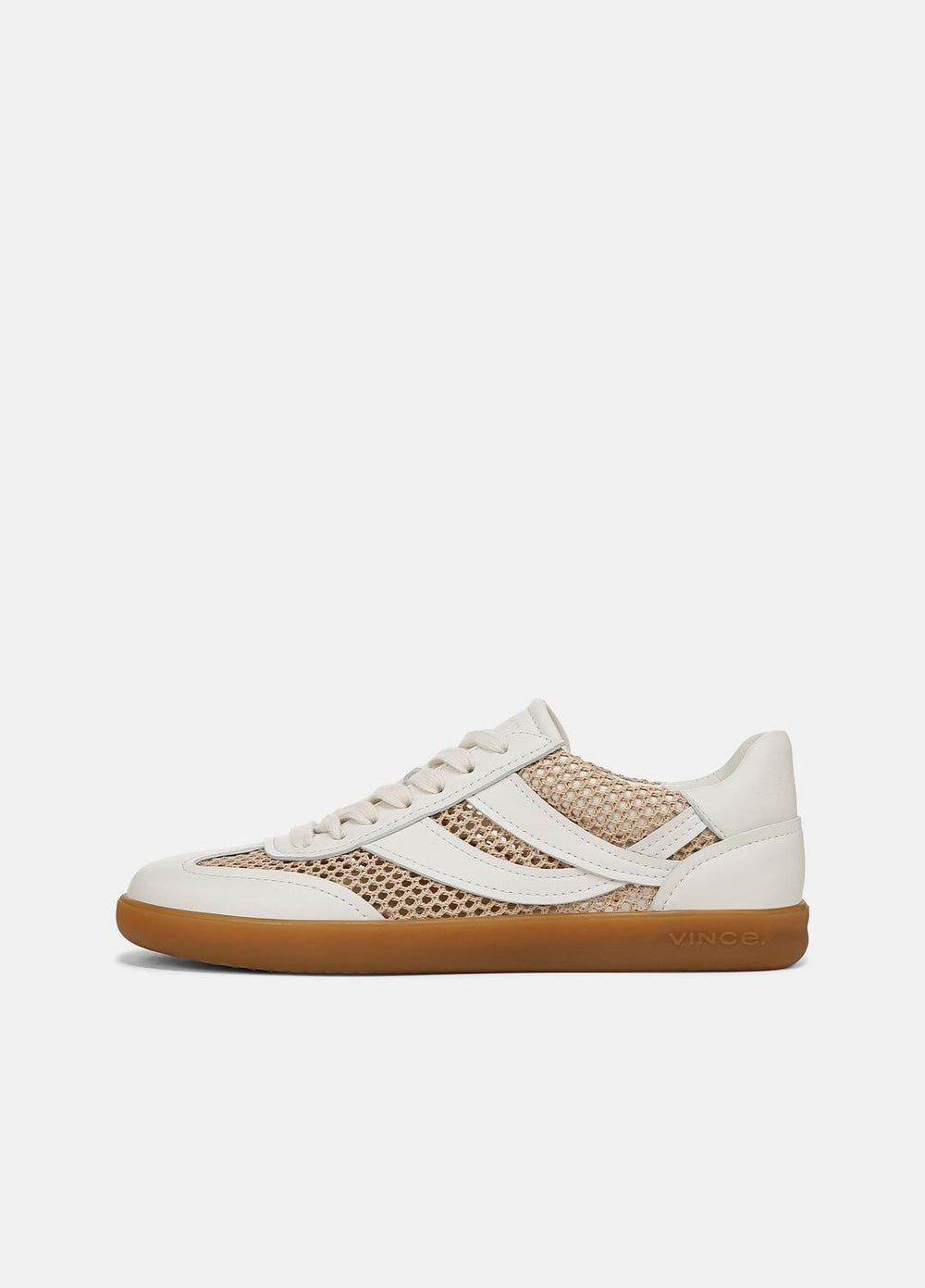 VINCE | Oasis Netting & Leather Sneaker in Shoes - MILK/MACADEMIA