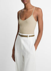 VINCE | Ribbed V-Neck Camisole in Shirts & Tees - MOJAVE