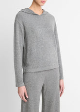 VINCE | Cozy Long-Sleeve Hoodie in Shirts & Tees - DARK HEATHER GREY