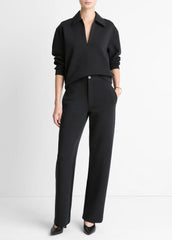 VINCE | Cotton-Blend Trouser in Trousers - BLACK