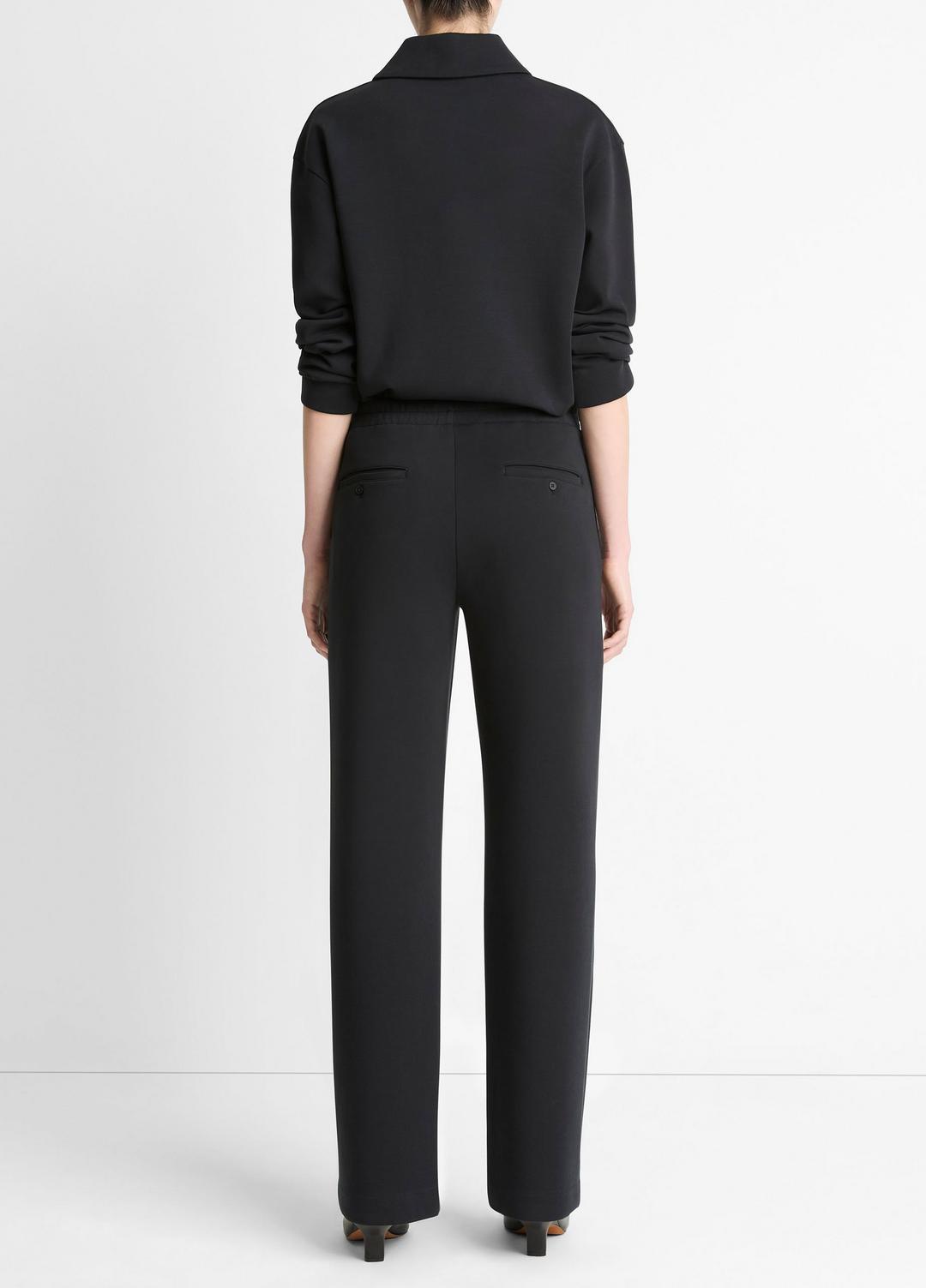 VINCE | Cotton-Blend Trouser in Trousers - BLACK
