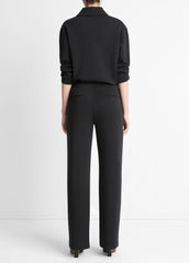 VINCE | Cotton-Blend Trouser in Trousers - BLACK