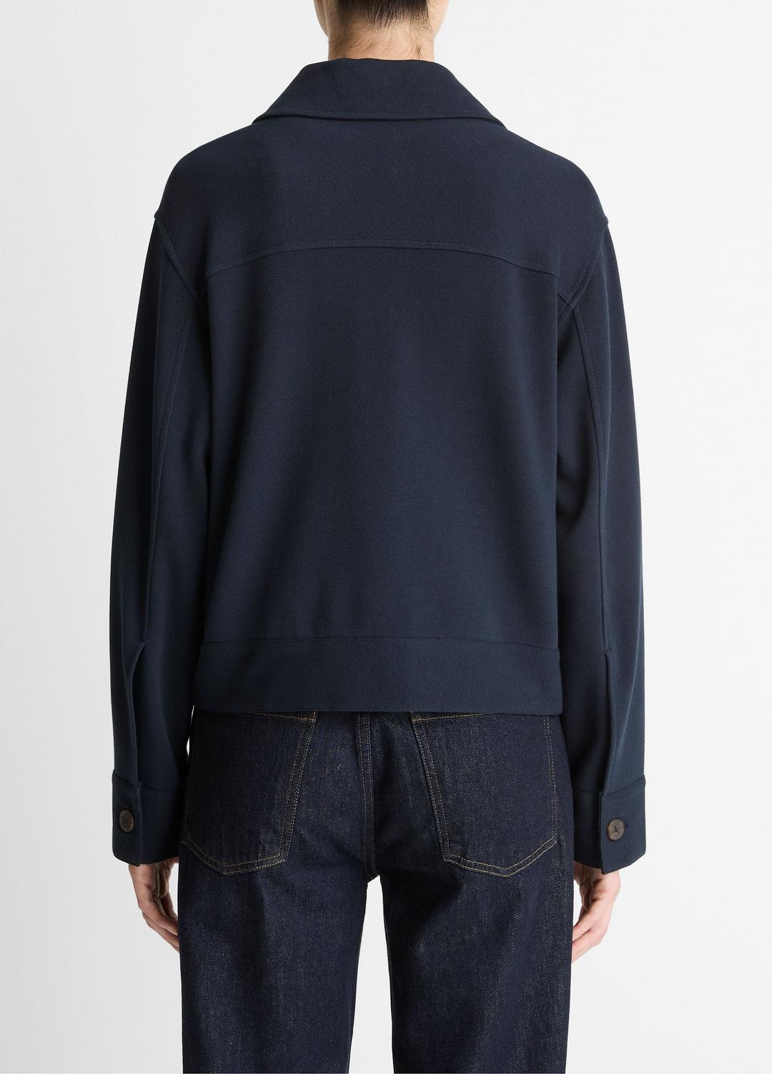 VINCE | Double-Face Cropped Jacket in Jackets - COASTAL BLUE