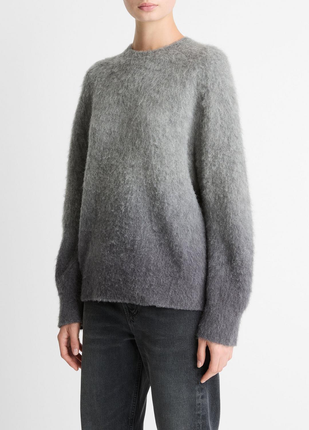 VINCE | Ombré Alpaca & Wool-Blend Sweater in Crew Neck - GREY OMBRE