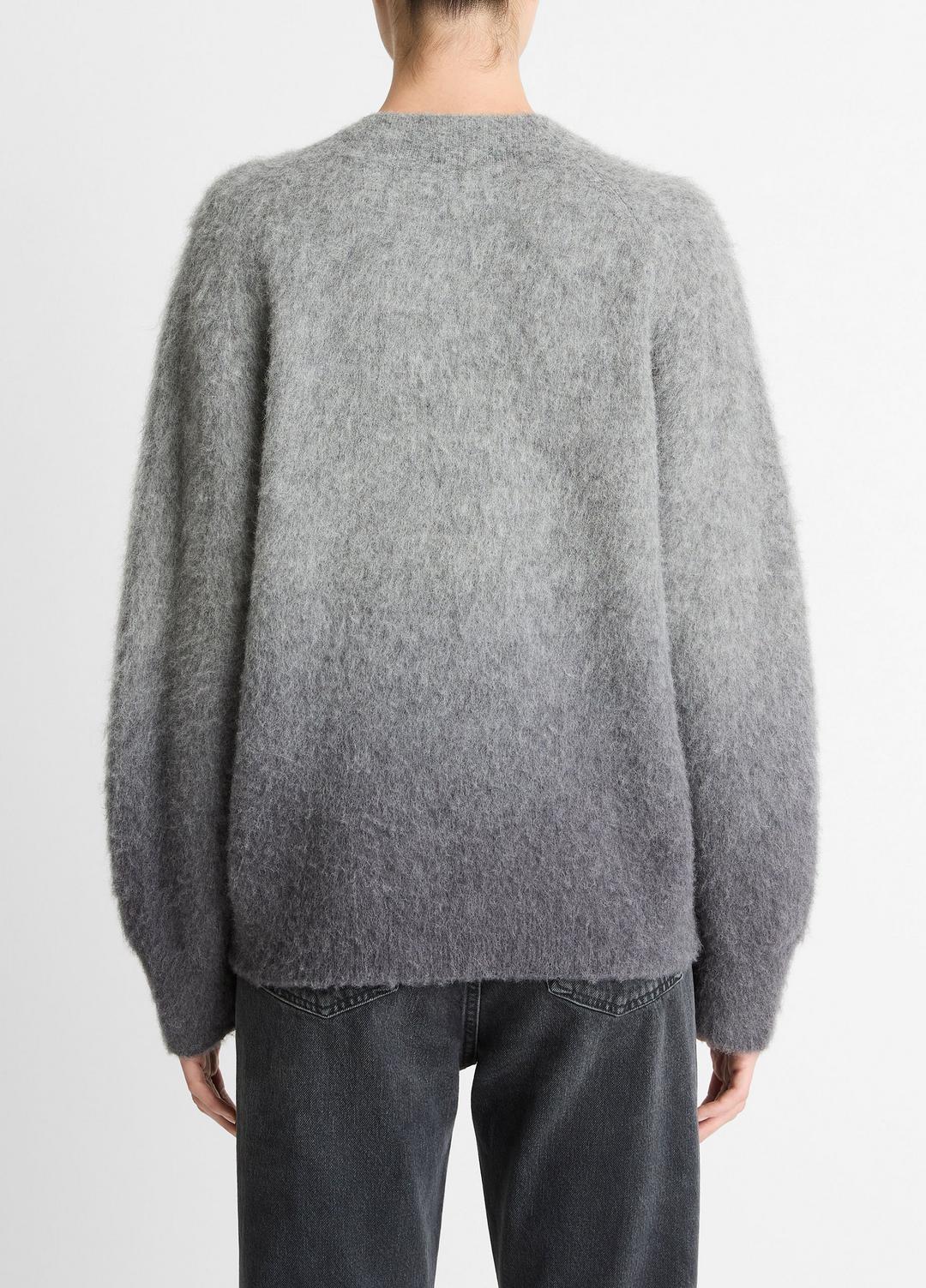 VINCE | Ombré Alpaca & Wool-Blend Sweater in Crew Neck - GREY OMBRE