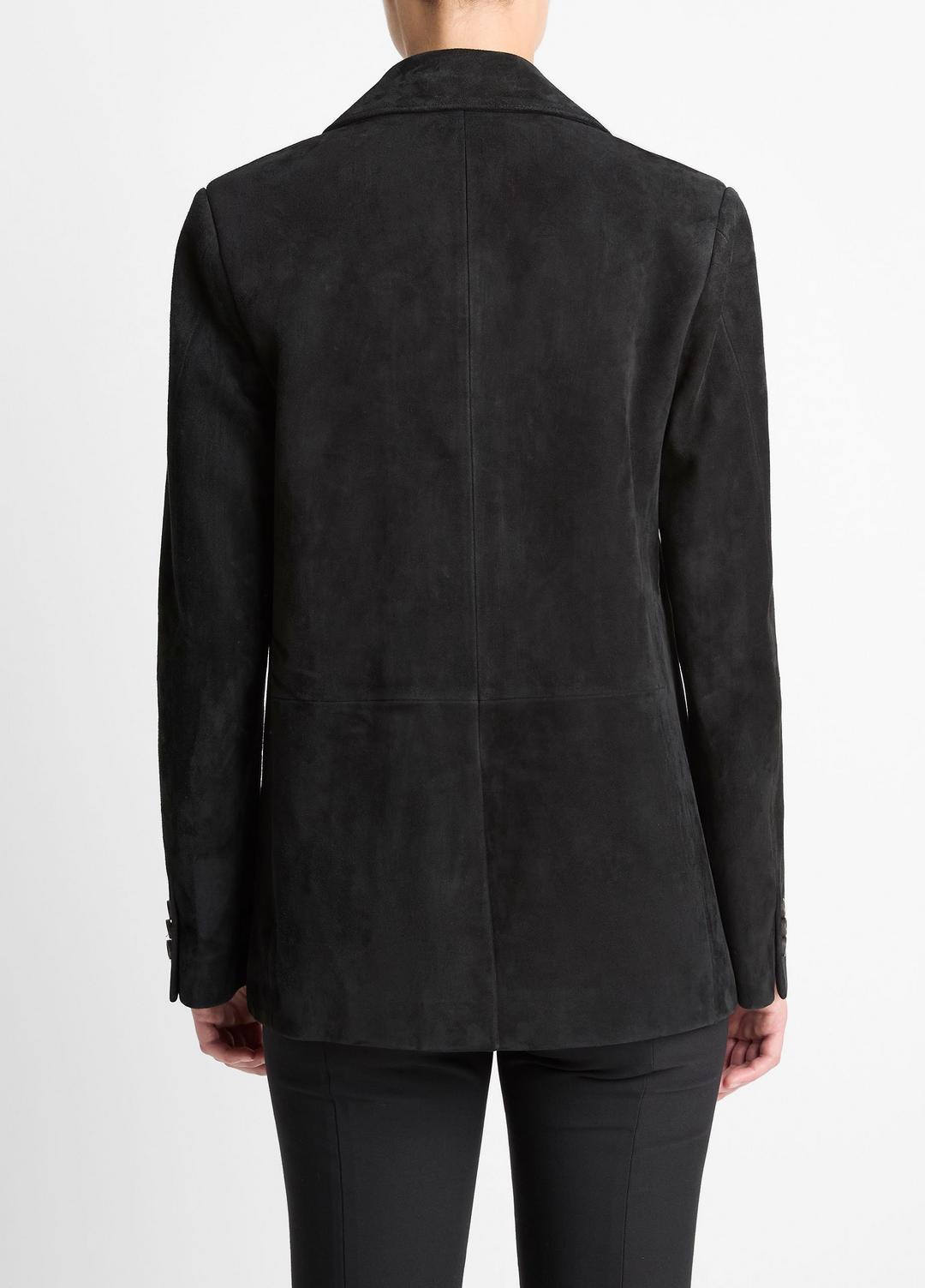 VINCE | Suede Blazer in Blazers - BLACK