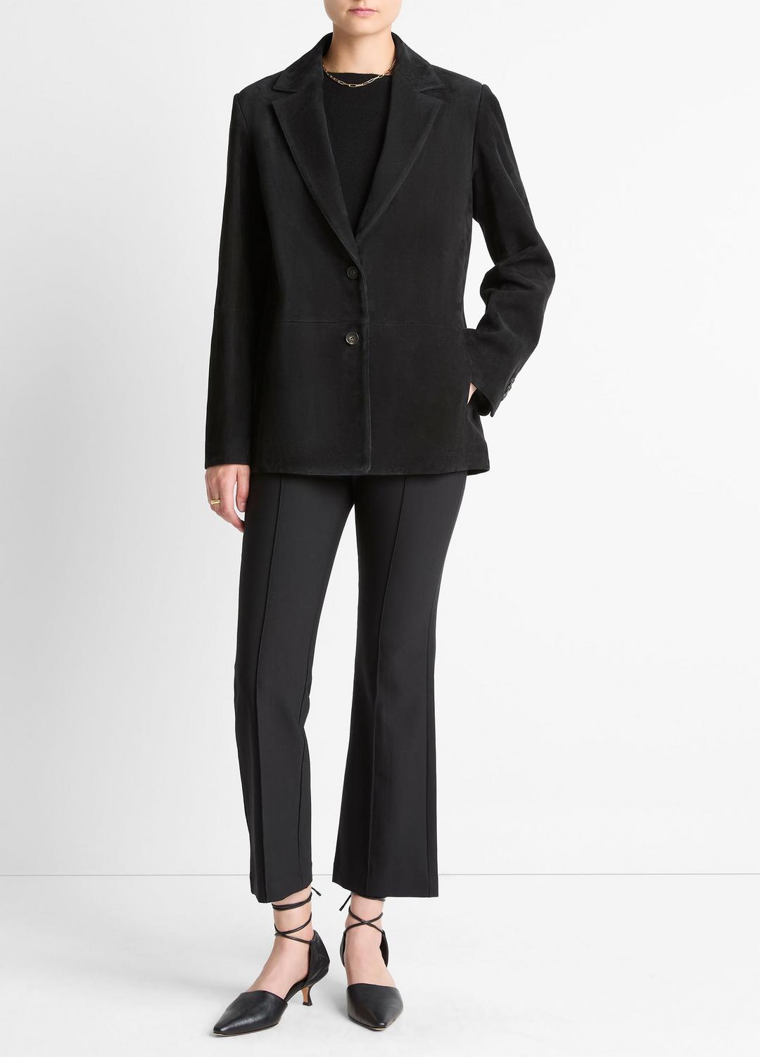 VINCE | Suede Blazer in Blazers - BLACK