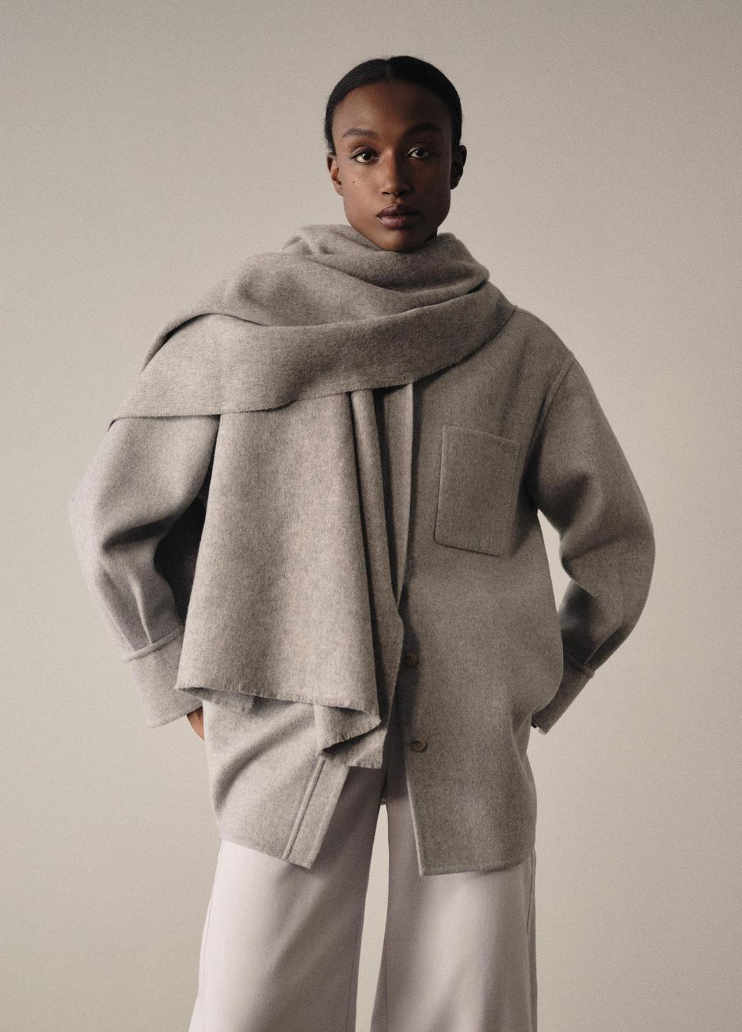 VINCE | Double-Face Wool & Cashmere-Blend Shirt Jacket in Jackets - HEATHER GREY