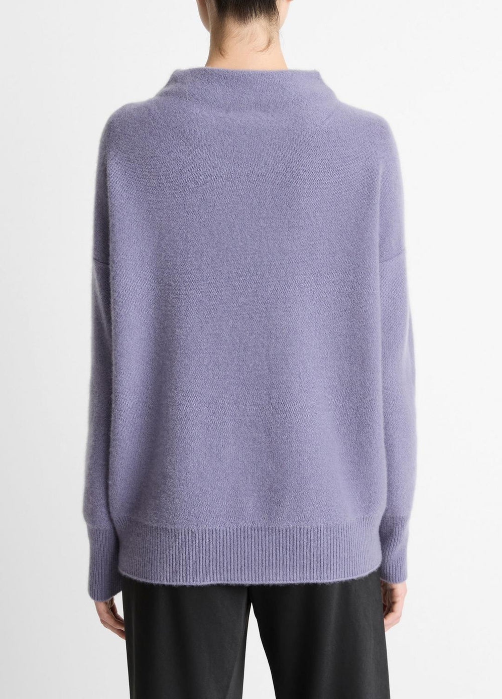 VINCE | Plush Cashmere Funnel-Neck Sweater in Turtleneck - MAUVE IRIS