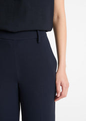 VINCE | Crepe Tapered Pull-On Pant in Trousers - COASTAL BLUE