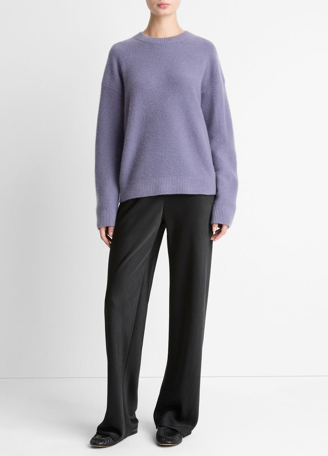 VINCE | Plush Cashmere Crew Neck Sweater in Crew Neck - MAUVE IRIS