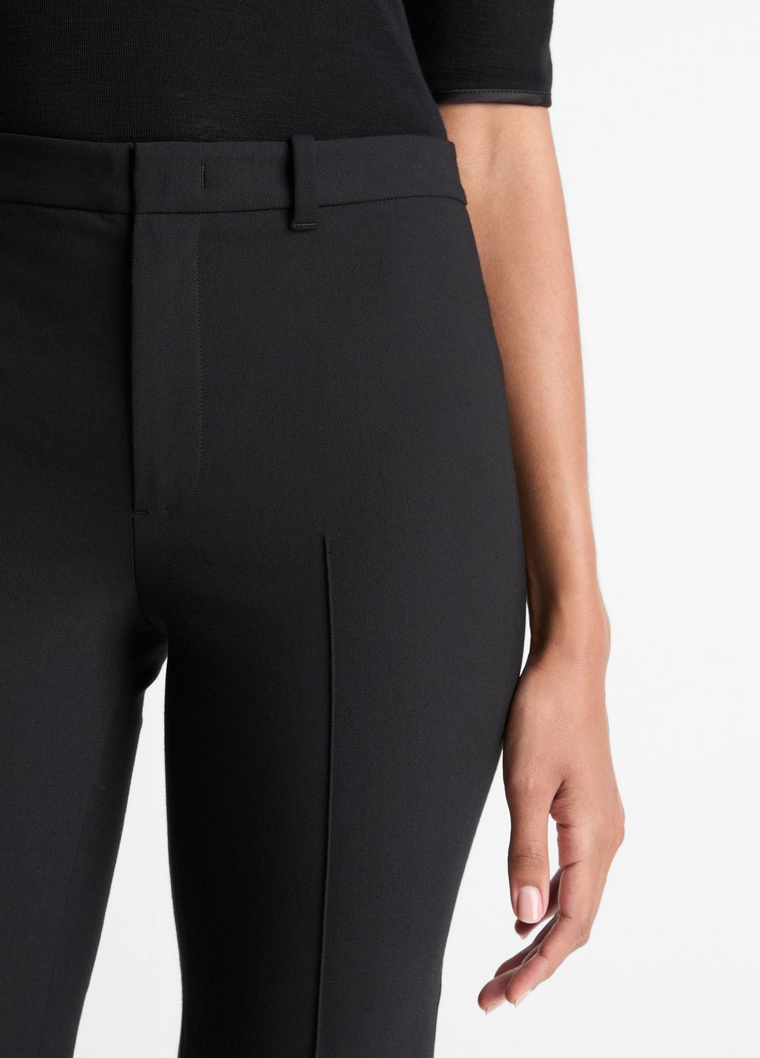 VINCE | Cotton-Blend Slim Cigarette Pant in Trousers - BLACK