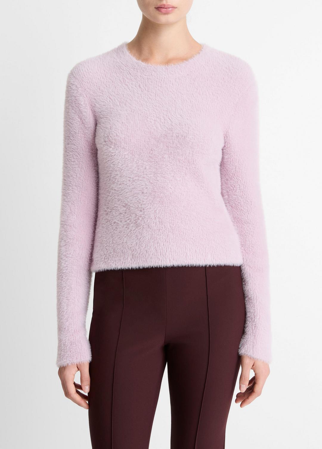 VINCE | Eyelash Crew Neck Sweater in Crew Neck - IRIS QUARTZ