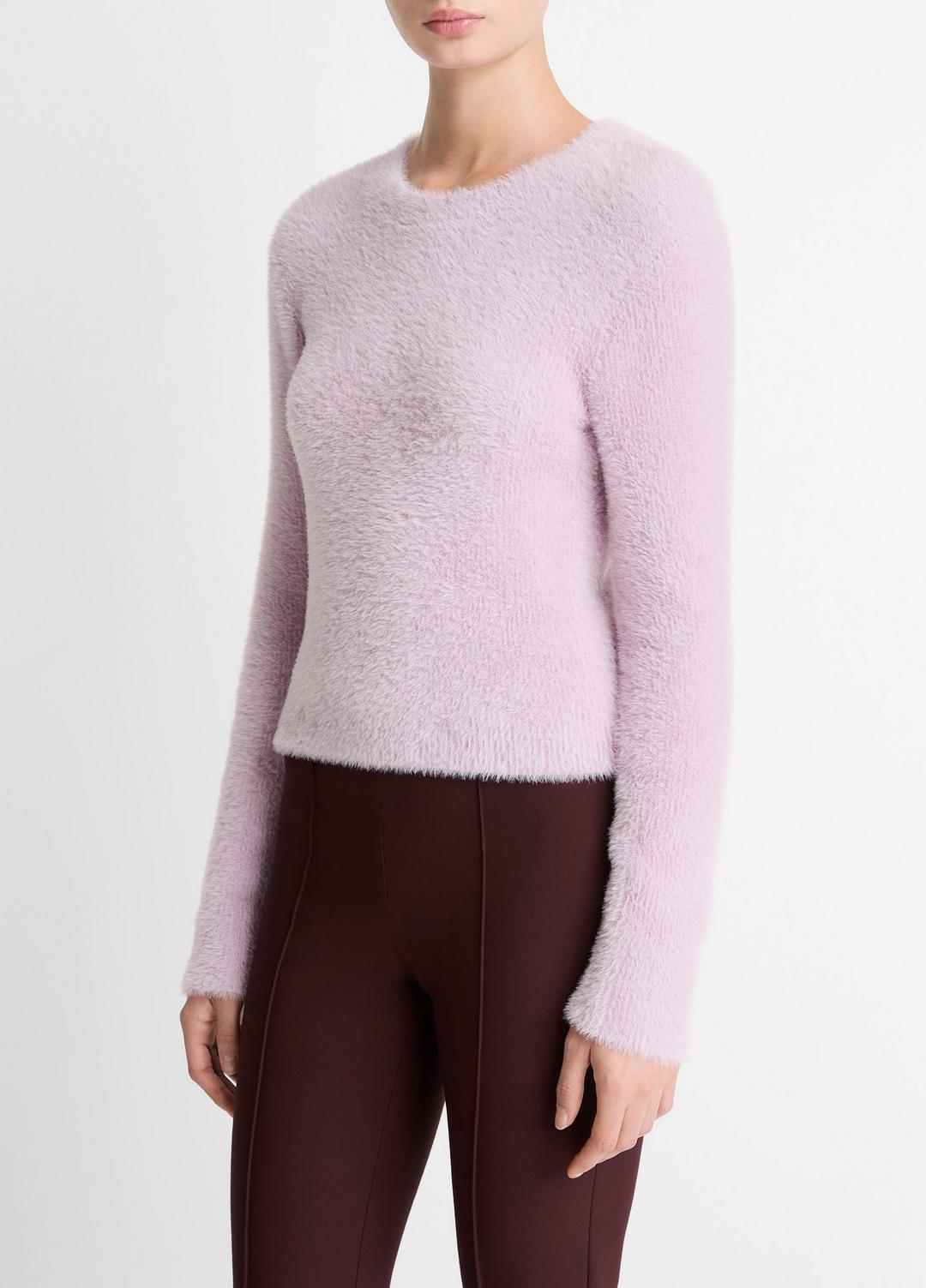 VINCE | Eyelash Crew Neck Sweater in Crew Neck - IRIS QUARTZ
