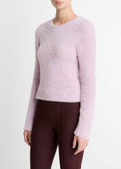 VINCE | Eyelash Crew Neck Sweater in Crew Neck - IRIS QUARTZ