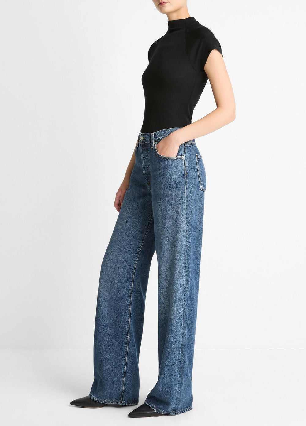 VINCE | Citizens of Humanity Annina Straight-Leg Jean in Denim - WESTWOOD