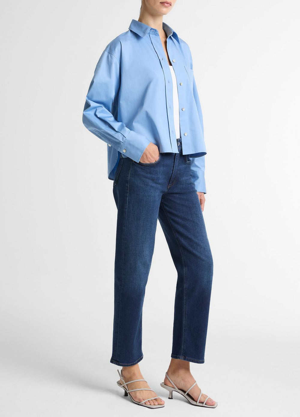 VINCE | Citizens of Humanity Delfina Straight-Leg Jean in Denim - PIERRE