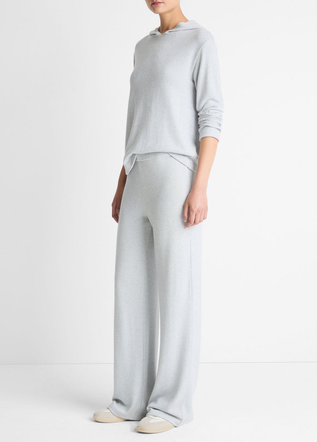VINCE | Cozy Wide-Leg Pant in Wide Leg - HEATHER PALE GREY