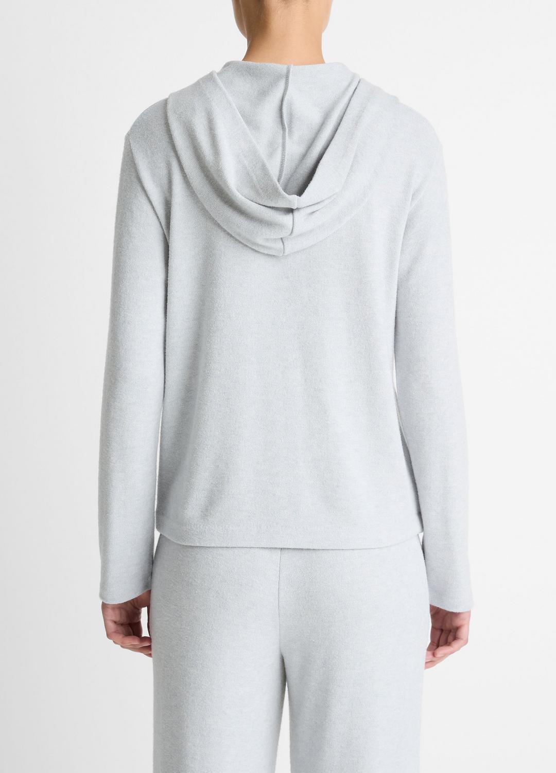 VINCE | Cozy Long-Sleeve Hoodie in Sweatshirts & Hoodies - HEATHER PALE GREY