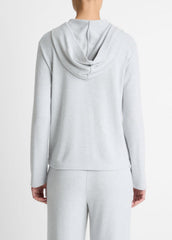 VINCE | Cozy Long-Sleeve Hoodie in Sweatshirts & Hoodies - HEATHER PALE GREY
