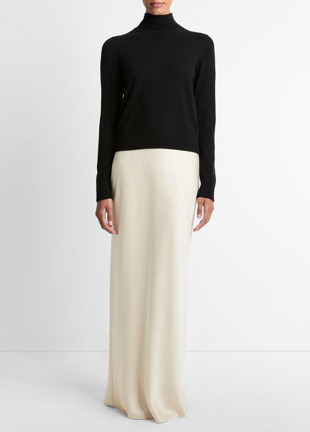 VINCE | Cashmere Turtleneck Sweater in Turtleneck - BLACK