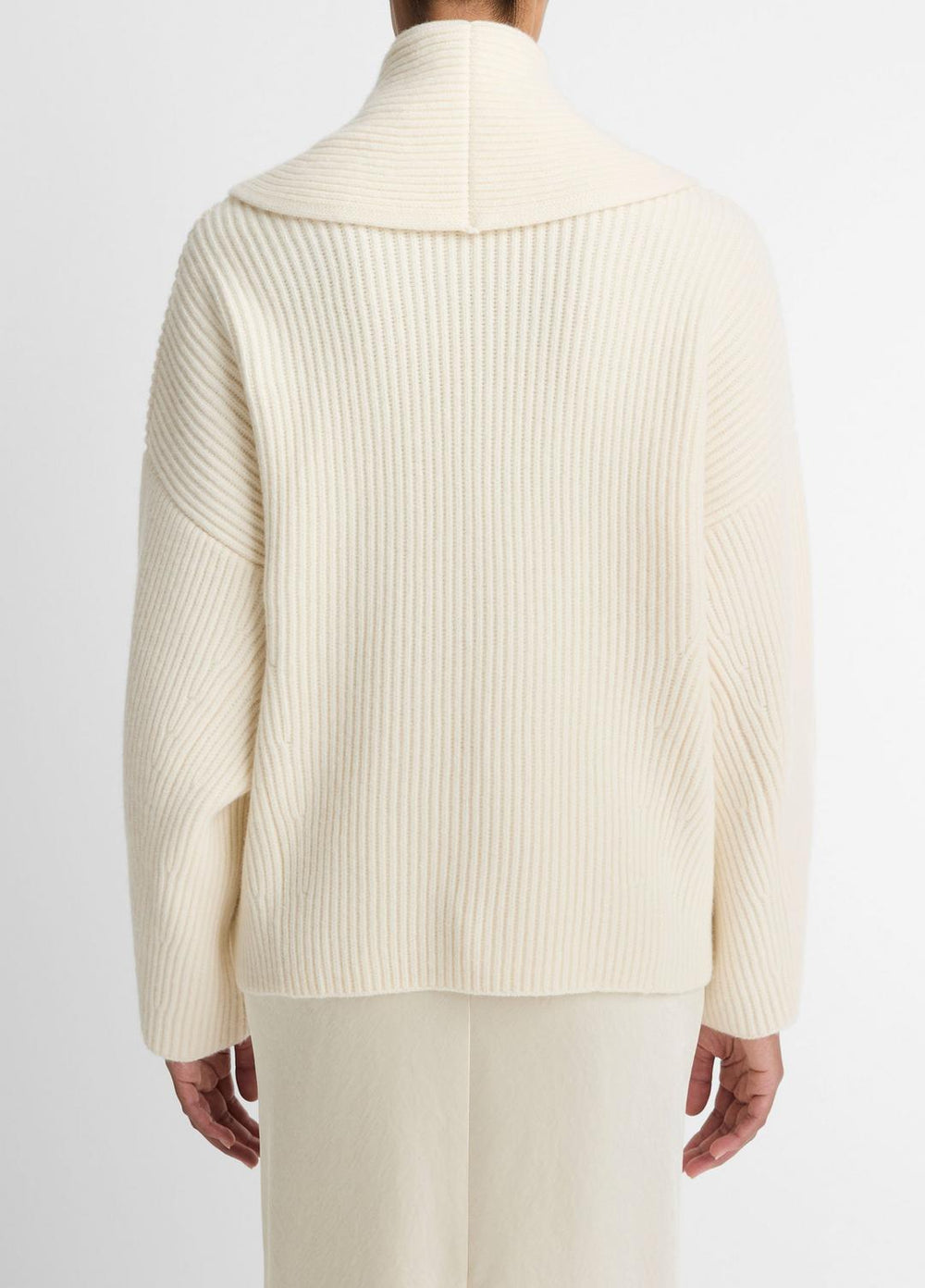 VINCE | Wool-Blend Draped Sweater Coat in Sweaters - OFF WHITE