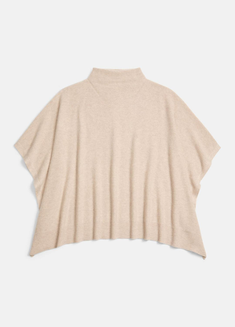 VINCE | Merino Wool-Cashmere Funnel-Neck Poncho in Accessories - HEATHER MARBLE