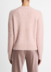 VINCE | Brushed Alpaca-Blend Crew Neck Sweater in Crew Neck - BEET ROOT