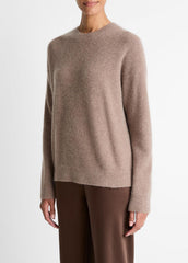 VINCE | Plush Cashmere Crew Neck Sweater in Crew Neck - HEATHER DOE