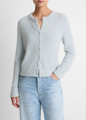 VINCE | Metallic Eyelash Cardigan in Cardigans - GLACIER