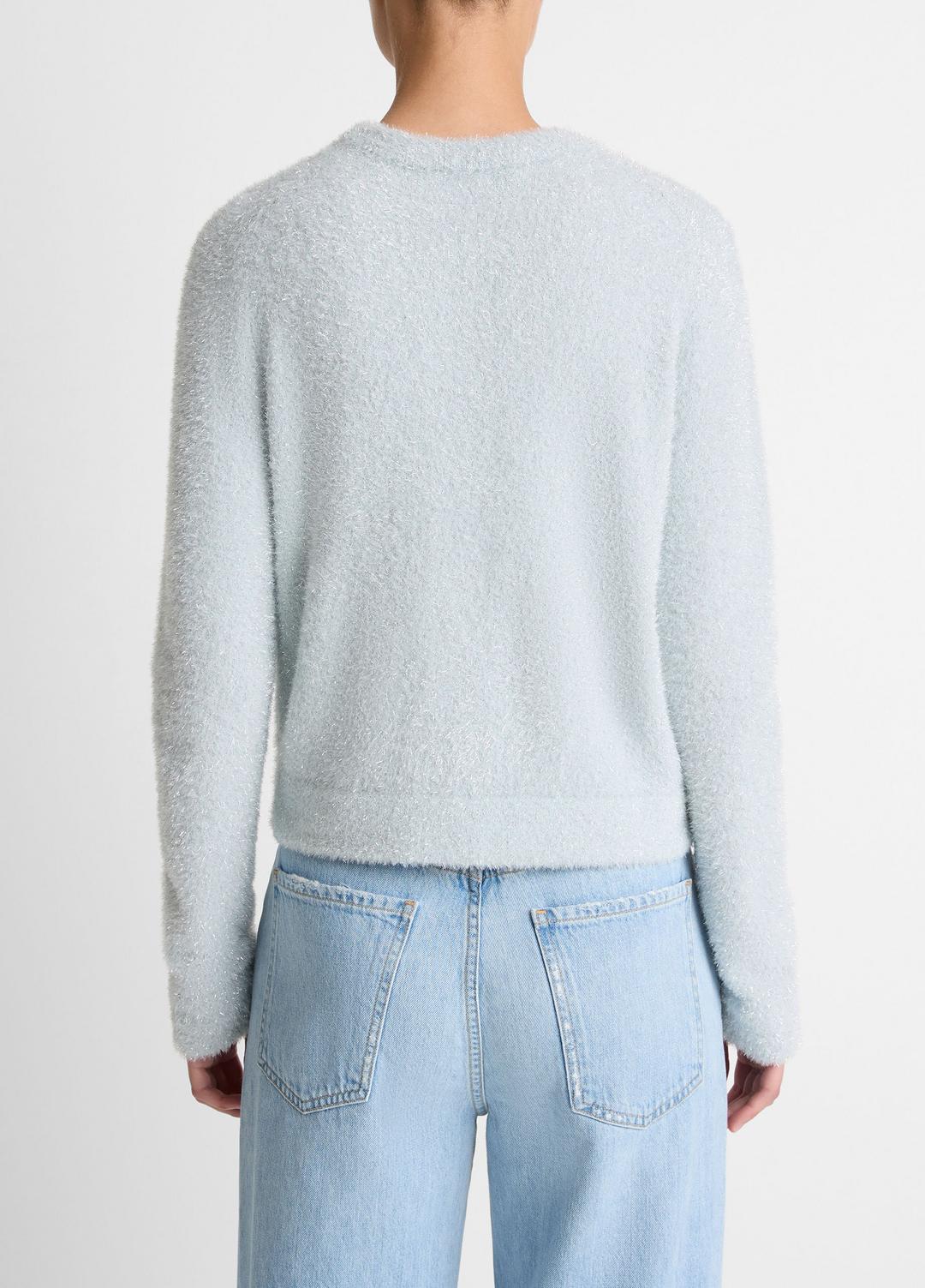 VINCE | Metallic Eyelash Cardigan in Cardigans - GLACIER