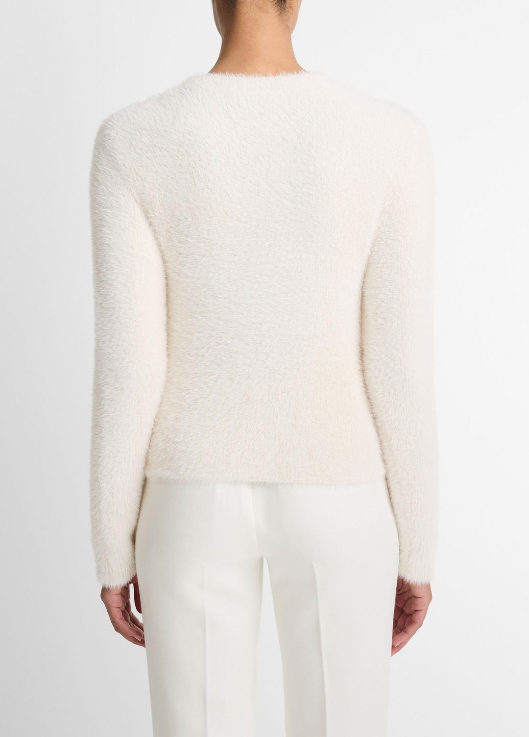 VINCE | Eyelash Crew Neck Sweater in Crew Neck - CHIFFON