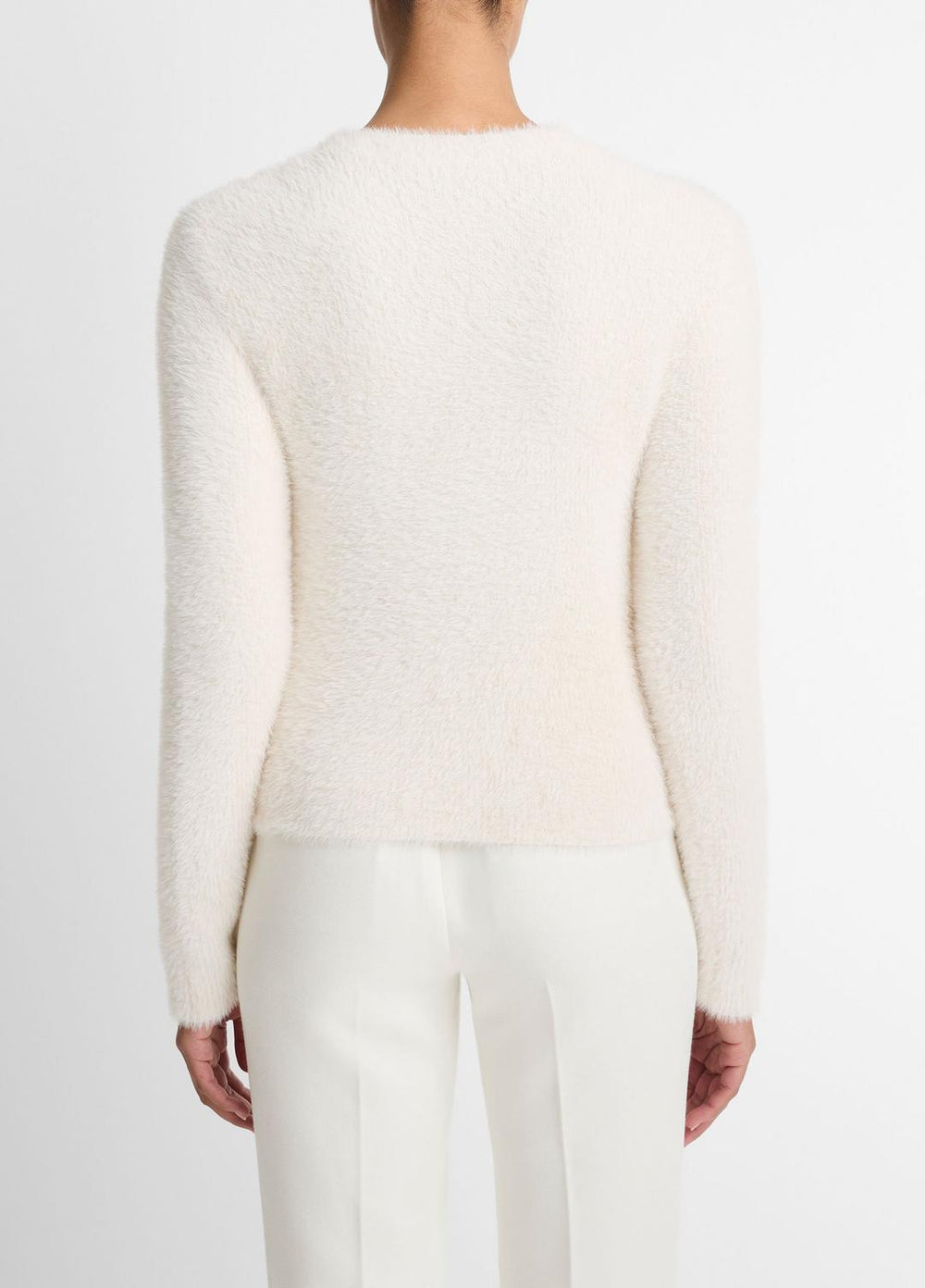 VINCE | Eyelash Crew Neck Sweater in Crew Neck - CHIFFON