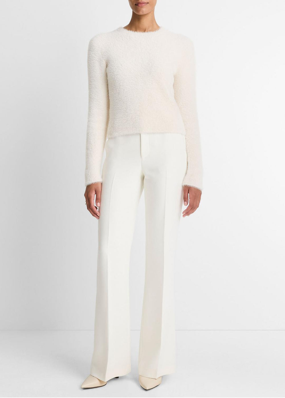 VINCE | Eyelash Crew Neck Sweater in Crew Neck - CHIFFON