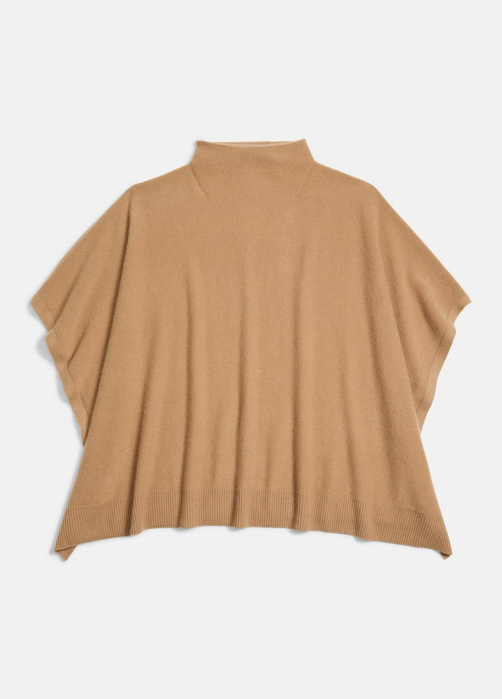 VINCE | Merino Wool-Cashmere Funnel-Neck Poncho in Accessories - BISCOTTI