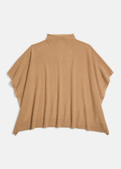 VINCE | Merino Wool-Cashmere Funnel-Neck Poncho in Accessories - BISCOTTI