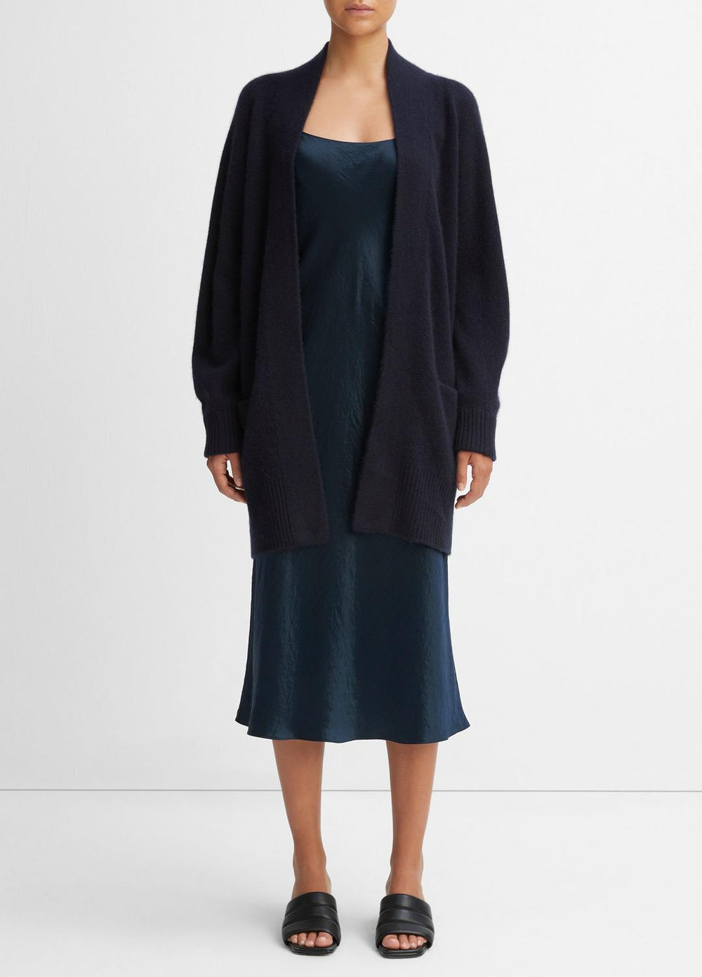 VINCE | Cashmere Open-Front Cardigan in Cardigans - COASTAL BLUE