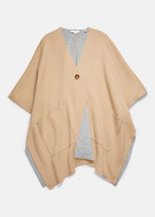 VINCE | Wool and Cashmere Double-Face Cape in Sweaters - CAMEL GREY