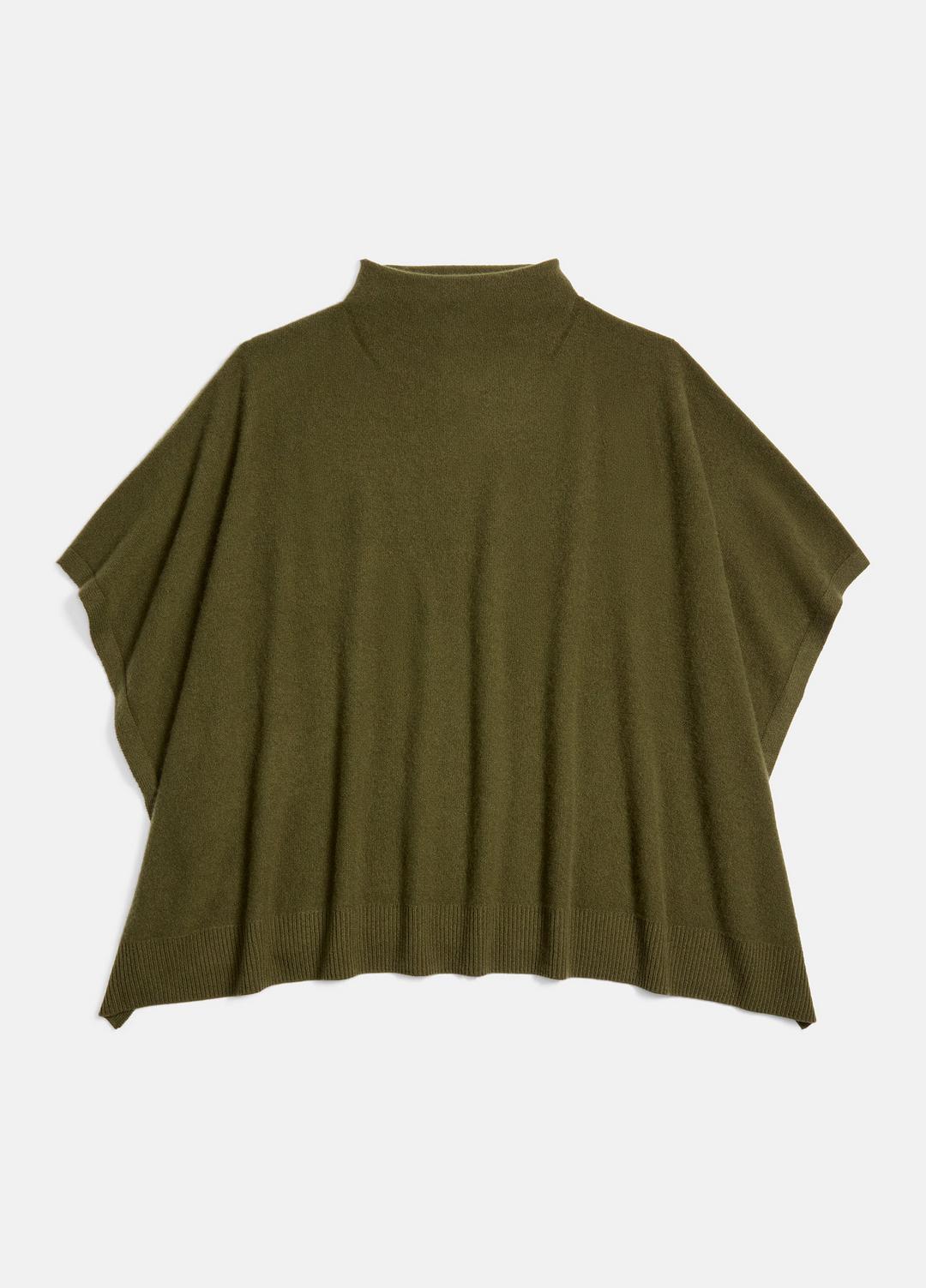 VINCE | Merino Wool-Cashmere Funnel-Neck Poncho in Accessories - HERBA