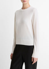VINCE | Cashmere Crew Neck Sweater in Crew Neck - OFF WHITE