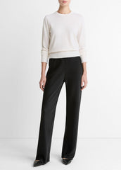 VINCE | Cashmere Crew Neck Sweater in Crew Neck - OFF WHITE