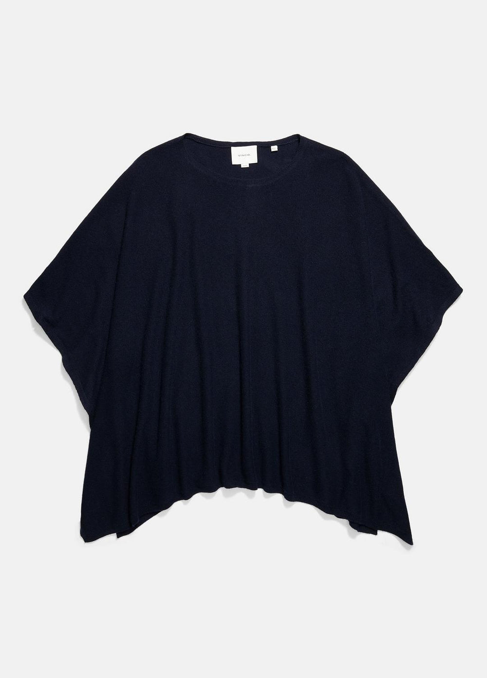 VINCE | Reverse-Jersey Cashmere Boat-Neck Poncho in Sweaters - COASTAL BLUE