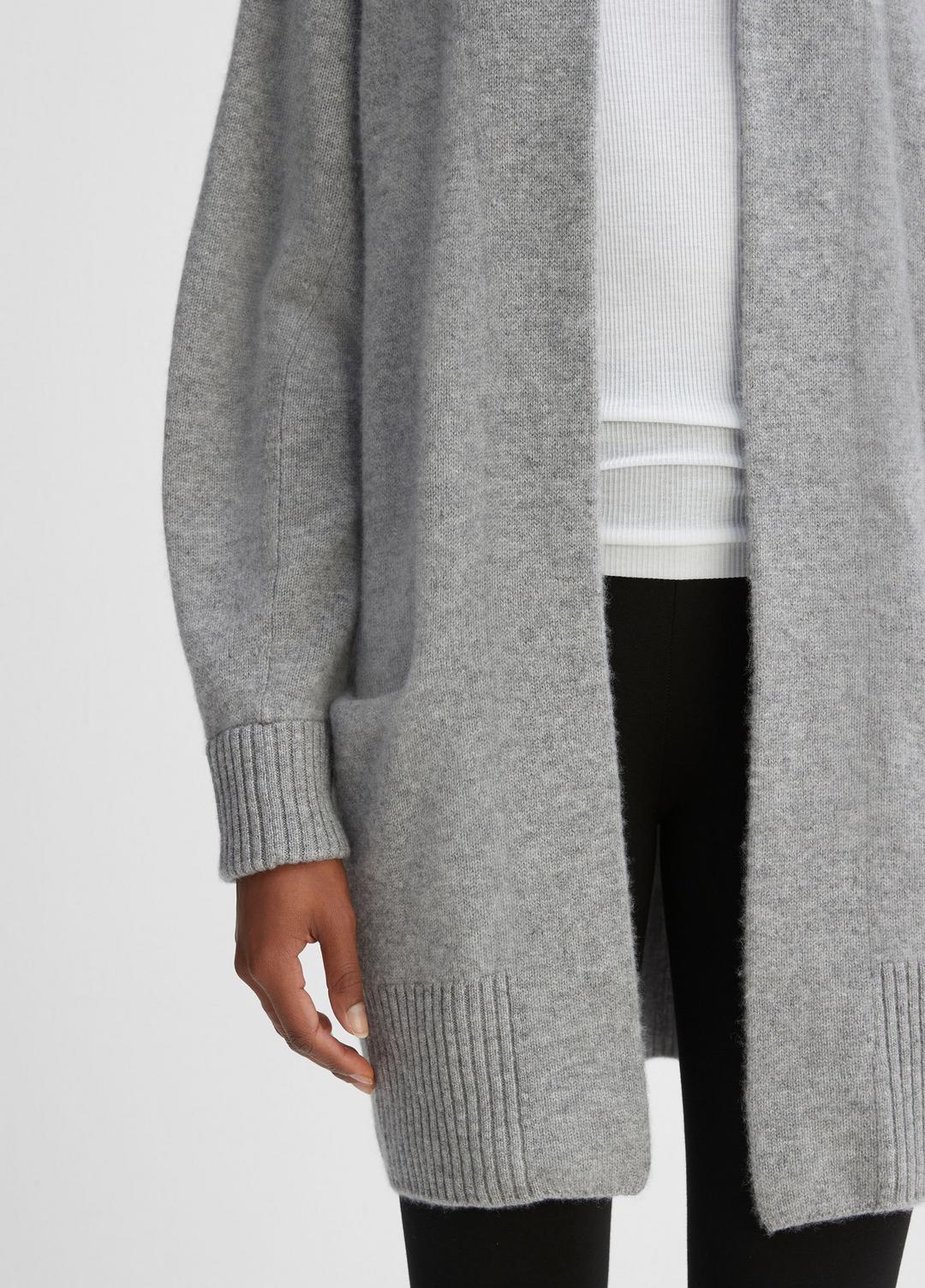 VINCE | Cashmere Open-Front Cardigan in Cardigans - MEDIUM HEATHER GREY