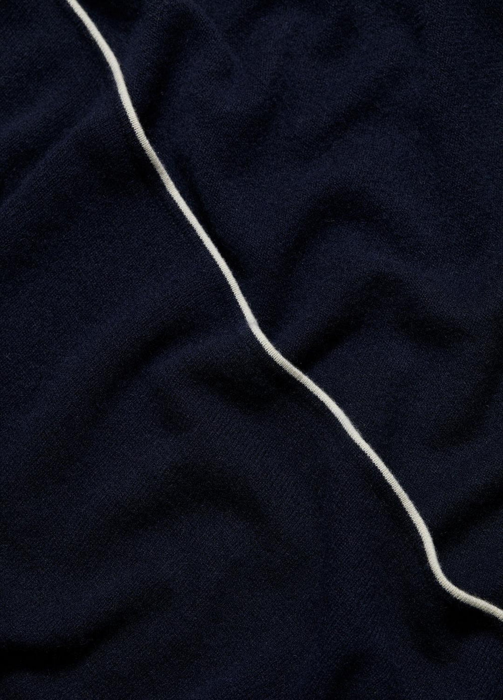 VINCE | Tipped Jersey-Knit Cashmere Cape in Sweaters - COASTAL BLUE/WHITE
