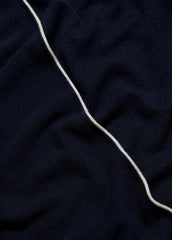 VINCE | Tipped Jersey-Knit Cashmere Cape in Sweaters - COASTAL BLUE/WHITE
